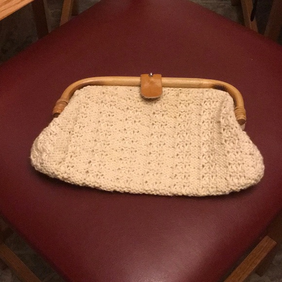 Handbags - Vintage macrame clutch